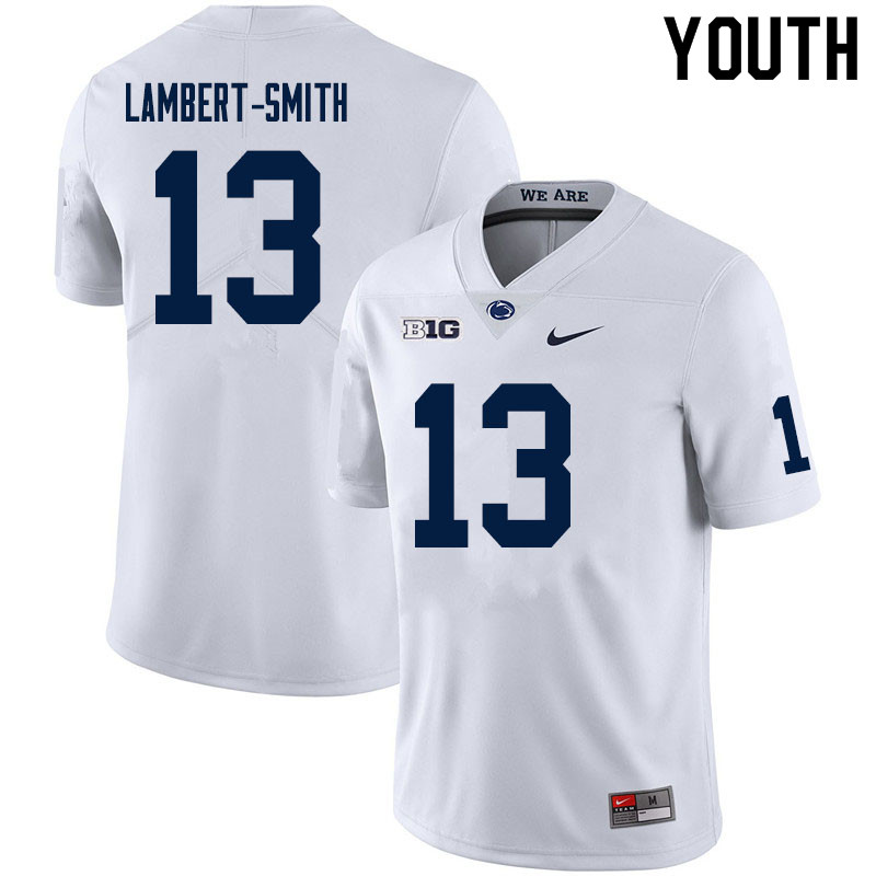 NCAA Nike Youth Penn State Nittany Lions KeAndre Lambert-Smith #13 College Football Authentic White Stitched Jersey GUR6698UO